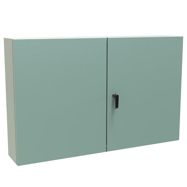 Hammond Steel Electrical Enclosures, 24 in H, 8 in D, 48 in W, NEMA 12, Hinged - EN4TD24488GY