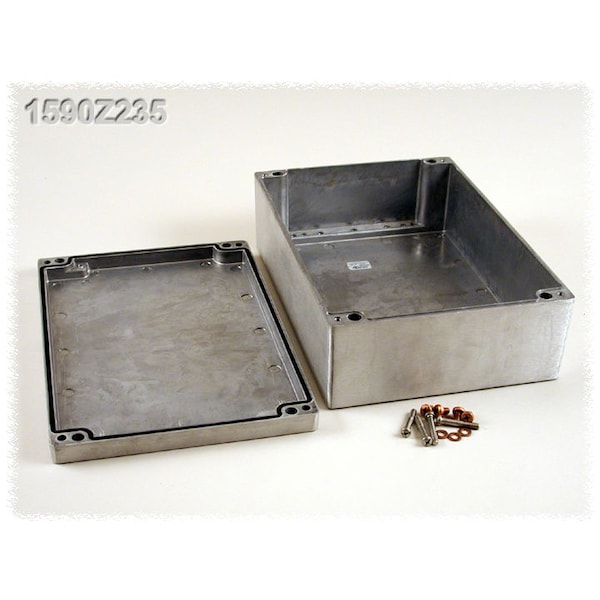 Hammond Aluminum Electrical Enclosures, 13.01 in H, 4.43 in D, 9.07 in W, NEMA 4, 4X, 6, 6P, 12, 13 - 1590Z235
