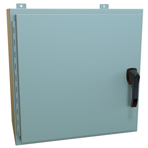 Hammond Steel Electrical Enclosures, 24 in H, 12 in D, 24 in W, NEMA 4, Hinged - HW242412GYHK