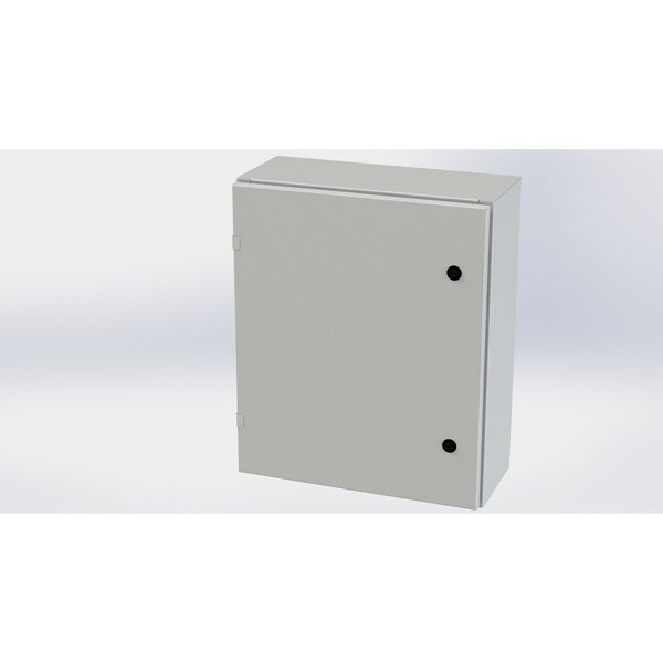 Saginaw Control & Engineering Carbon Steel Electrical Enclosures, 24 in H, 8 in D, 24 in W, NEMA 3R, 4, 12, 13, Hinged - SCE-24EL2408LPLG