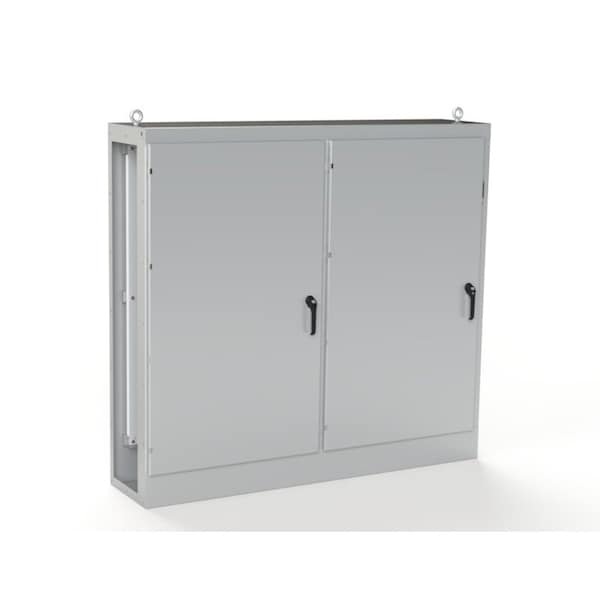 Saginaw Control & Engineering Carbon Steel Electrical Enclosures, 72 in H, 18 in D, 77-3/4 in W, NEMA 3R, 12, 13, Hinged - SCE-MOD72X7818G