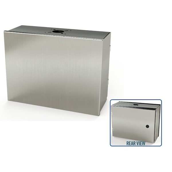 Saginaw Control & Engineering 304 Stainless Steel Electrical Enclosures, 12 in H, 6 in D, 16 in W, NEMA 3R, 4, 4X, 12, 13, Hinged - SCE-12HMI1606SSLP