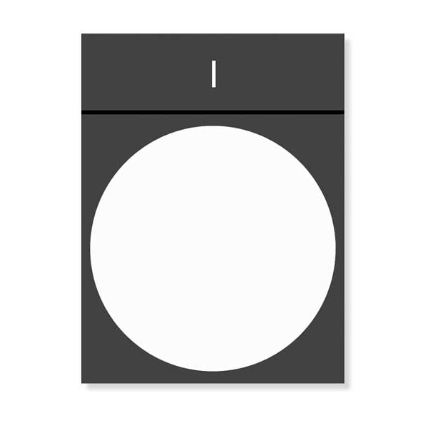 Placa de leyenda Schneider Electric, I, Blanco/Negro y Rojo - ZBY2147