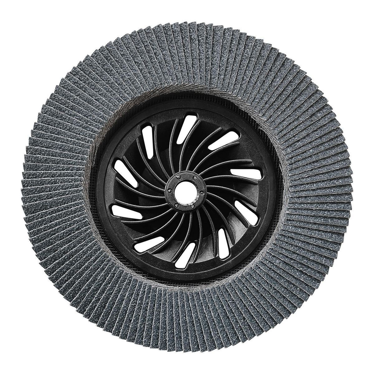Bauer Disco de láminas Tipo 27 de grano 36, respaldo de plástico y grano de circonia de 7 in. x 5/8 in. con rosca UNC 11 - 58386.