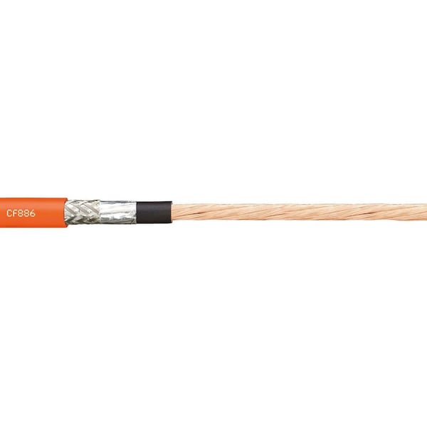 Chainflex Power Cable for VFD, PVC, 0.61 in dia, Orng - CF886-350-01
