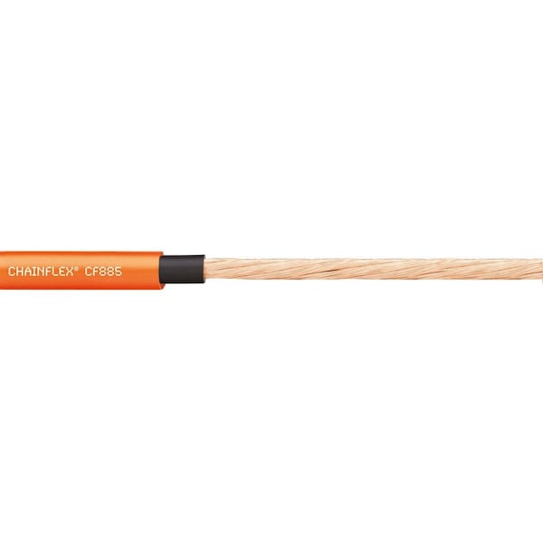 Chainflex Power Cable, PVC, 0.65 in dia, Lt Orng - CF885-500-01