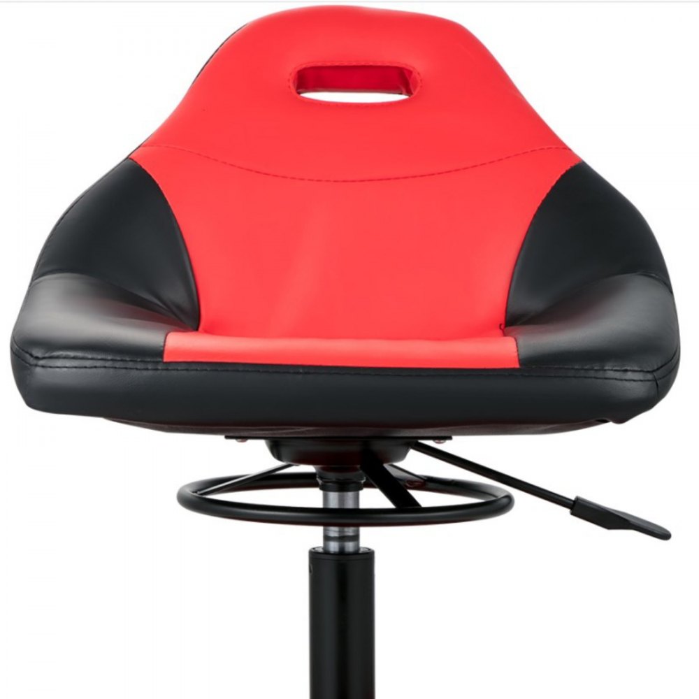 VEVOR Rolling Gear Seat, 300LBS Capacity, 18"-23" Height Adjustable, Mobile Mechanic Garage Stool with Tool Tray and 5" Casters, Pneumatic Stool for Workshop, Garage, Auto Repair Shop - HKYSCLWXDC6QRMFLIV0