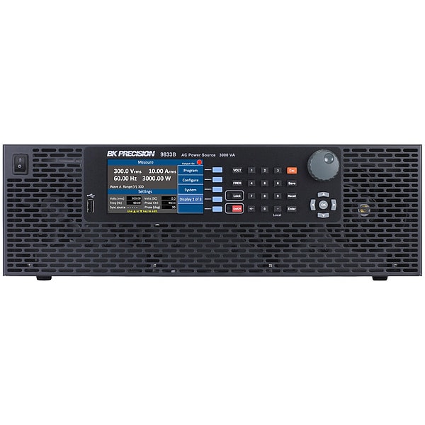 B&K Precision Power Supply, 190 to 250V AC, 300V AC, 3000 VA, 30A - 9833B