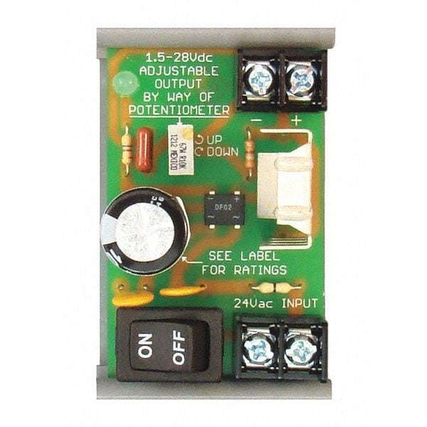 Functional Devices-Rib DC Power Supply, 24V AC, 1.5 to 14V DC, 300 mA, Track - PSMN24DAS