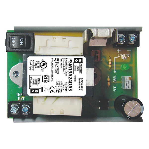 Functional Devices-Rib DC Power Supply, 120V AC, 1.5/28V DC, 40A, Track - PSM19A24DAS