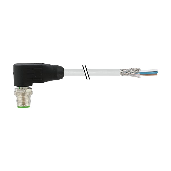 Murr Elektronik M12 MALE 90° SHIELDED, PUR 5X0.34 shielded GRAY, 1.5m - 7000-13161-3490150