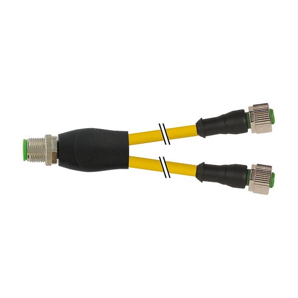Murr Elektronik M12 Y-DISTRIBUTOR / M12 FEMALE 0°, PUR 3X0.34 YELLOW, UL/CSA, ROBOT, drag ch 0.6m - 7000-40721-0530060