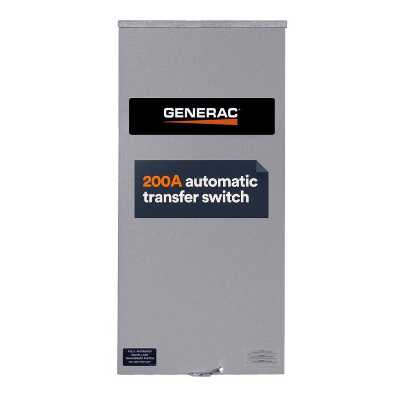 Generac 200-Amp Service Rate Automatic Whole House Transfer Switch - RXSW200A3