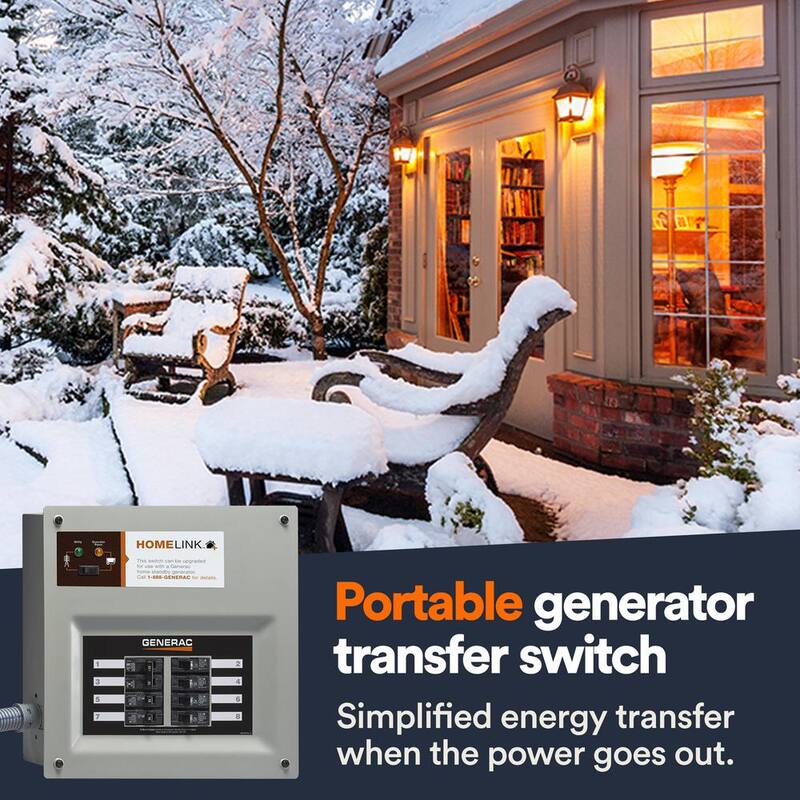 Generac Homelink 50 Amp Upgrade-Able Manual Transfer Switch - 9854