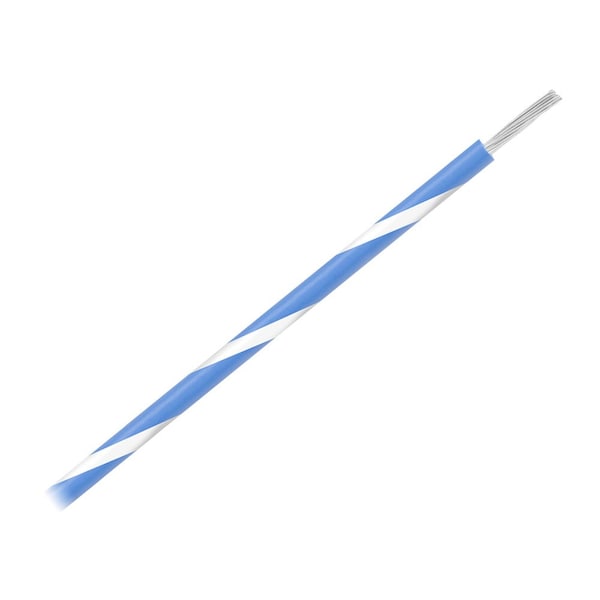 Pacer Group Pacer 16 AWG Gauge Striped Marine Wire 500ft Spool - Blue w/White Stripe - WUL16BL-9-500