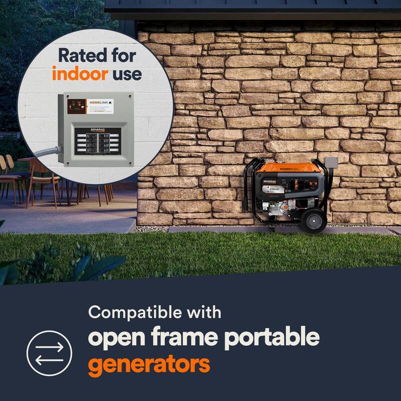Generac Homelink 50 Amp Upgrade-Able Manual Transfer Switch Kit - 9855