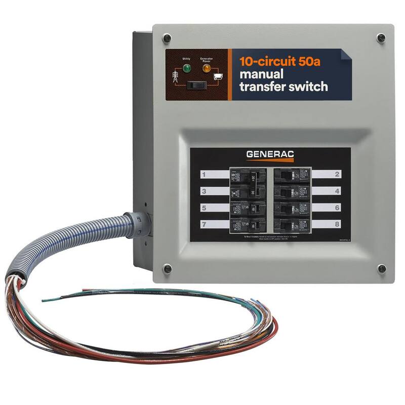 Generac Homelink 50 Amp Upgrade-Able Manual Transfer Switch Kit - 9855