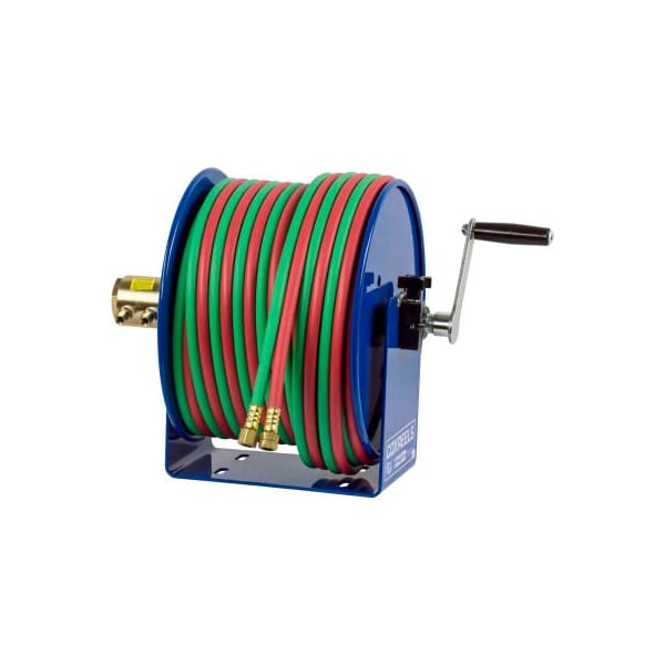 Coxreels 112W1-100, 100 Series Welding Cable: 1/4" Twin, 100' Hose/Cable, 200 PSI - 112W-1-100