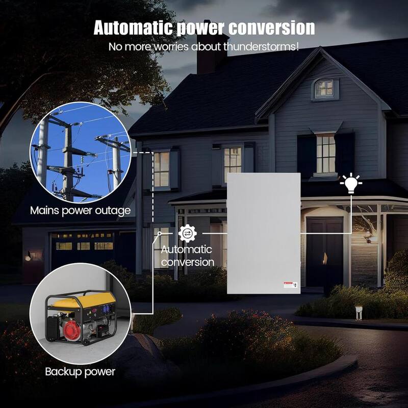Lukyamzn Indoor/Outdoor 50 Amp 16-Circuit Automatic Transfer Switch Kit, IP65 Waterproof, Automatic Power Conversion - SA04-327B071