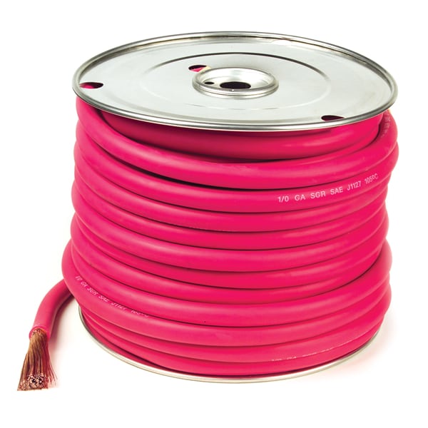 Grote Welding Cable, Red, 2/0 Gauge, 100 ft. - 82-6731