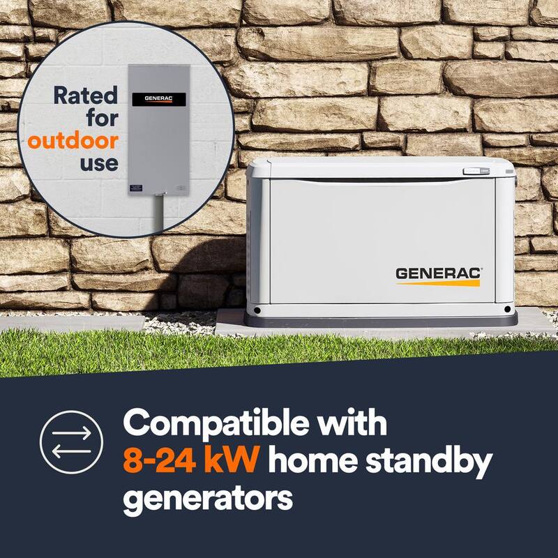 Generac 150-Amp Service Rated 120/240-Volt Single Phase NEMA 3R Smart Transfer Switch - RXSW150A3