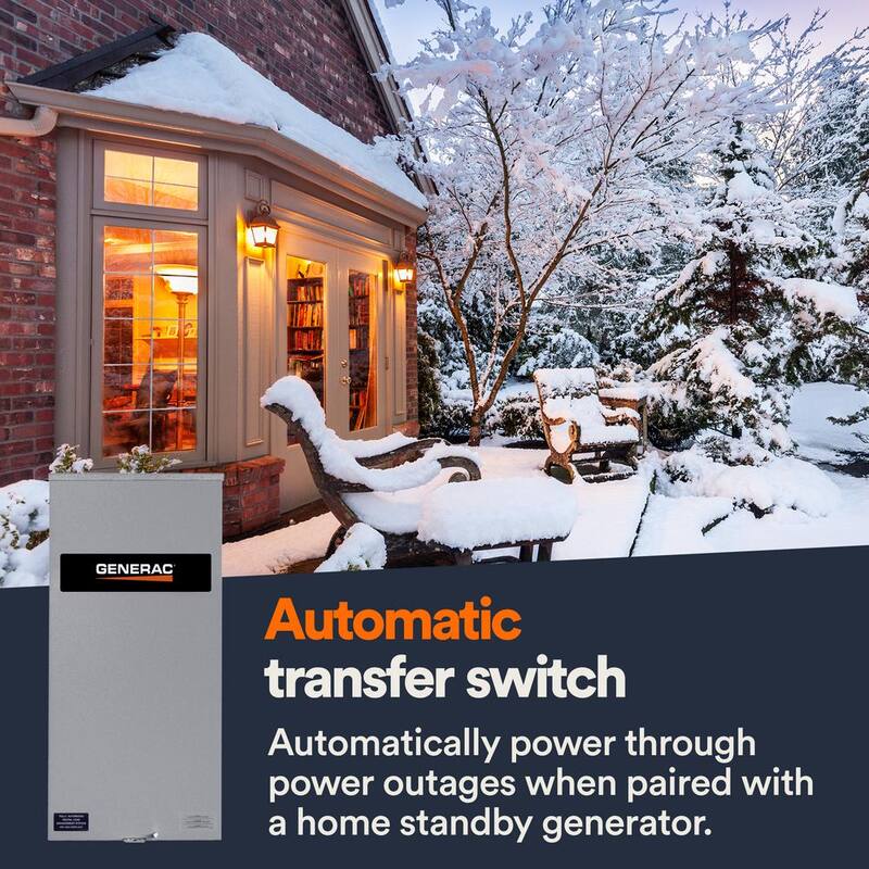 Generac 150-Amp Service Rated 120/240-Volt Single Phase NEMA 3R Smart Transfer Switch - RXSW150A3