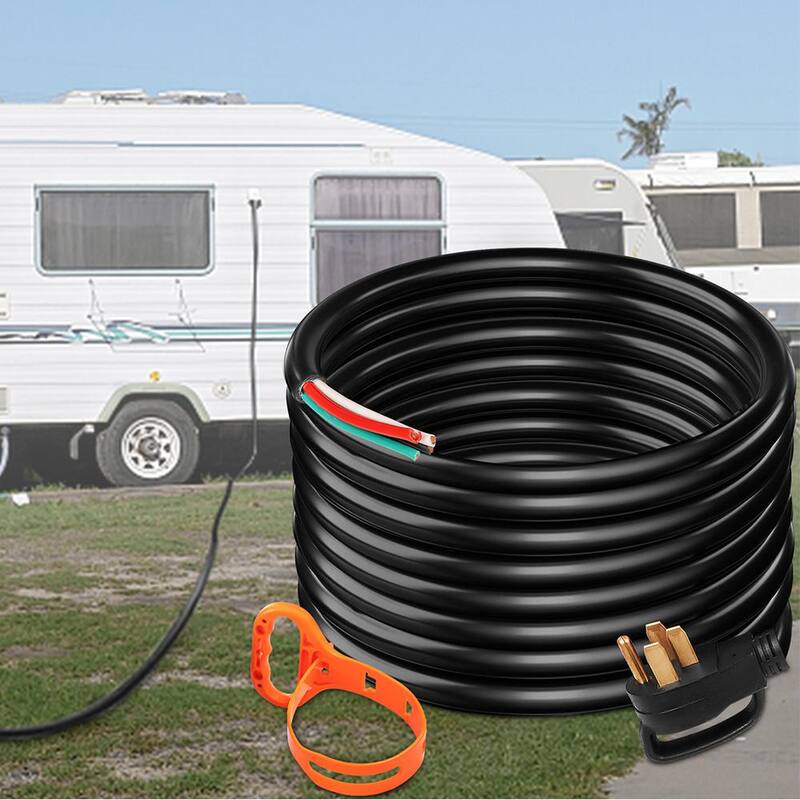 VEVOR 30 ft. Generator Extension Cord 50 Amp 250-Volt Generator Extension Cord with Twist Lock Connectors - FDJYCX30FTX50ACZ1V1