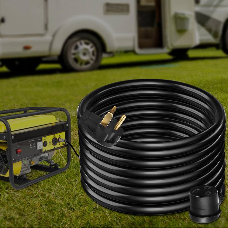 VEVOR 50 ft. Heavy-Duty Outdoor 30 Amp 250-Volt Power Extension Generator Extension Cord for Welding Machines ETL Approved - 50FT50ADHJYCX0001V0
