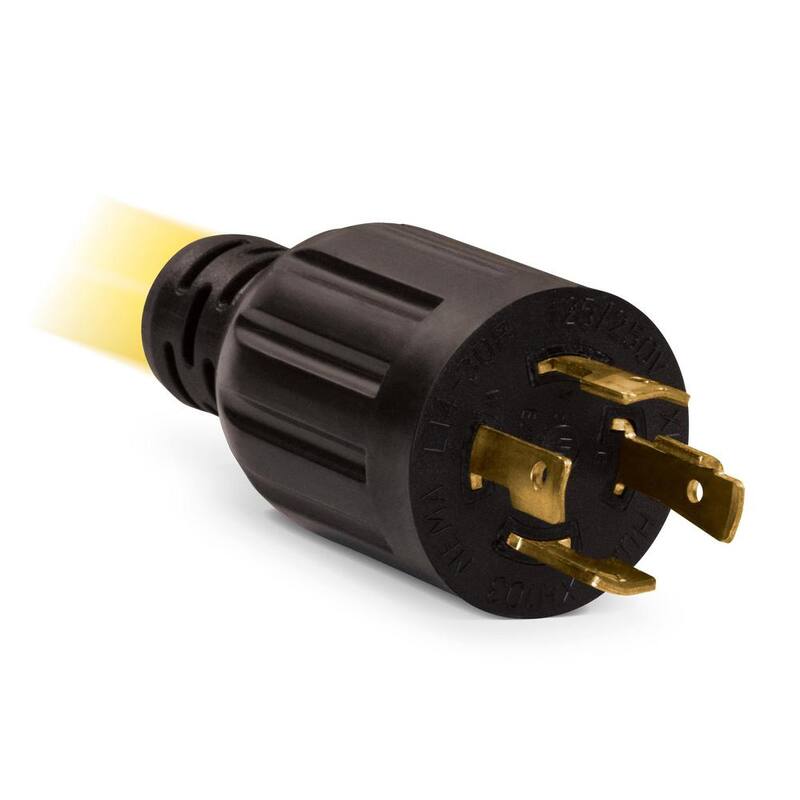 Champion Power Equipment 25 ft. NEMA L14-30P to 4x 5-20R Generator Cord in Yellow - 48043