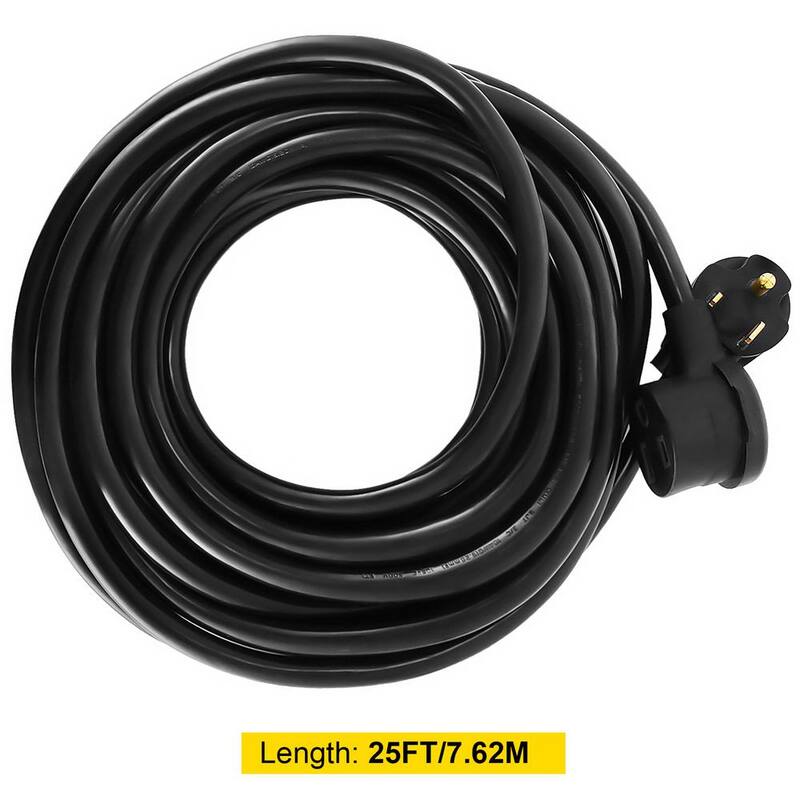 VEVOR Welder Extension Cord 40 Amp 25 ft. 250 Volt Welding Power Cord with NEMA 6-50 Plug 8 Wire Gauge 3 Prong - HJLJQ8-3-25FTYCX1V1