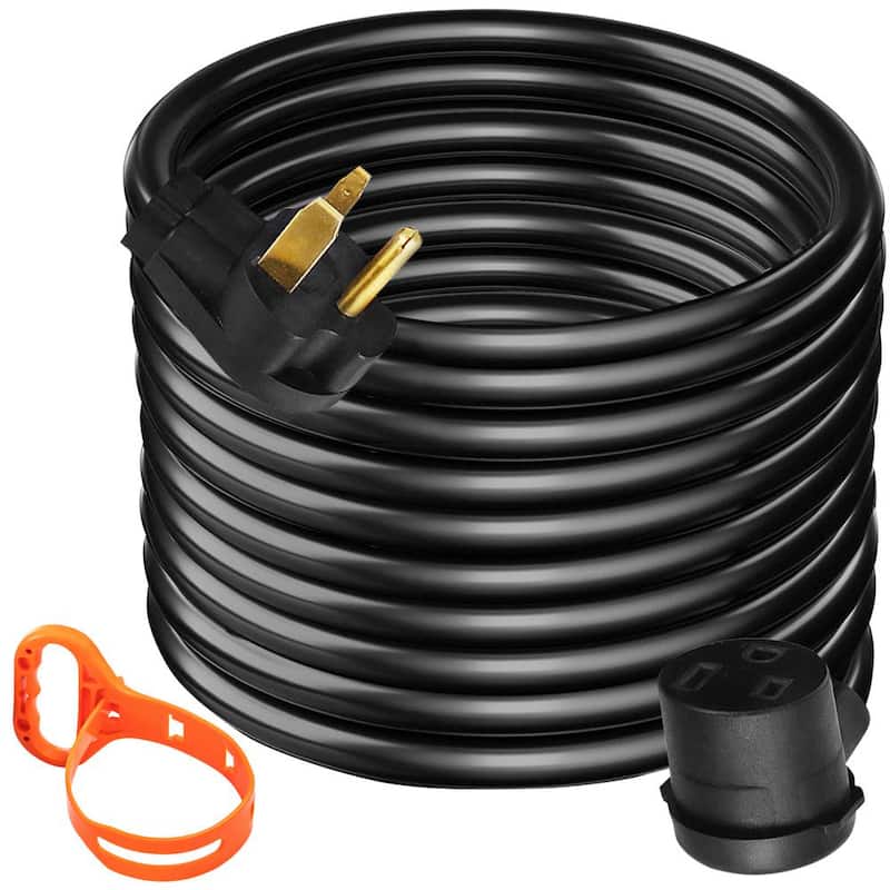 VEVOR Welder Extension Cord 40 Amp 25 ft. 250 Volt Welding Power Cord with NEMA 6-50 Plug 8 Wire Gauge 3 Prong - HJLJQ8-3-25FTYCX1V1