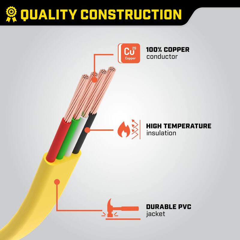 Champion Power Equipment 25 ft. 30 Amp 125/250-Volt Duplex-Style Flat Generator Extension Cord - 100439