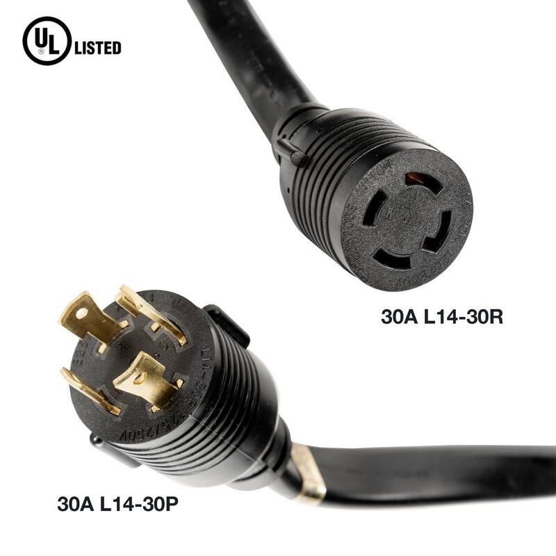 Westinghouse 25 ft. 30 Amp 120-Volt L14-30P to L14-30R Generator Extension Cord - 3021225C