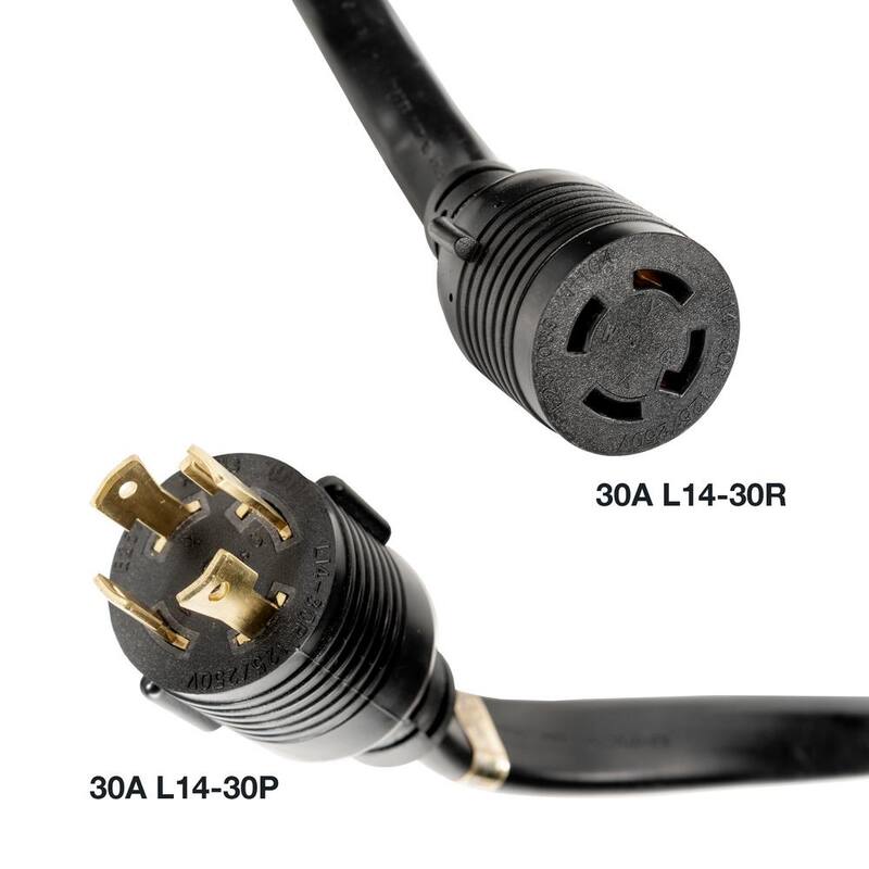 Westinghouse 25 ft. 30 Amp 120-Volt L14-30P to L14-30R Generator Extension Cord - 3021225C