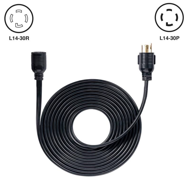 Westinghouse 25 ft. 30 Amp 120-Volt L14-30P to L14-30R Generator Extension Cord - 3021225C