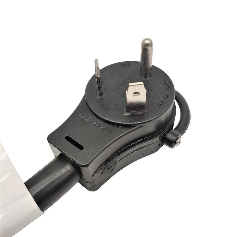 parkworld 10 ft. 10/3 3-Wire RV 30 Amp 125-Volt NEMA TT-30P Plug to Generator L14-30R Transfer Switch Adapter Cord(2-Hots Bridged) - 885446A