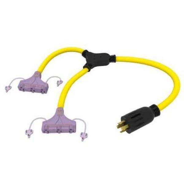 DEK 3 ft. 10/4 Heavy-Duty Cord 240-Volt 30-Amp Twist Lock Adapter for Generator Cord - ACC01M21