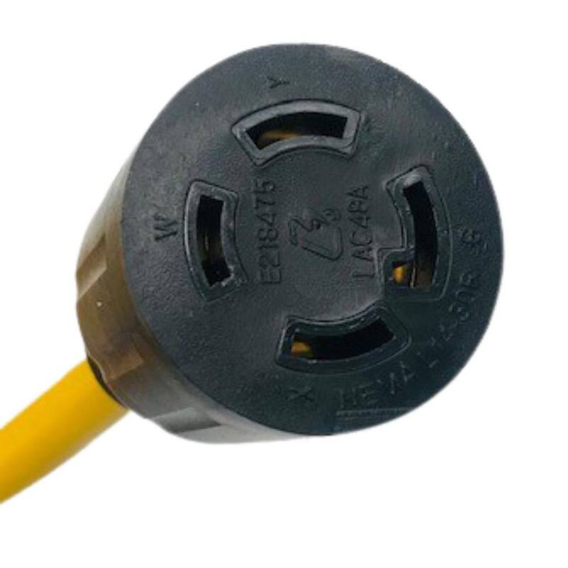Connecticut Electric 50 ft. SJT 30 Amp 125/250-Volts NEMA 14-30P to 14-30R Generator Extension Cord - HEPC3050