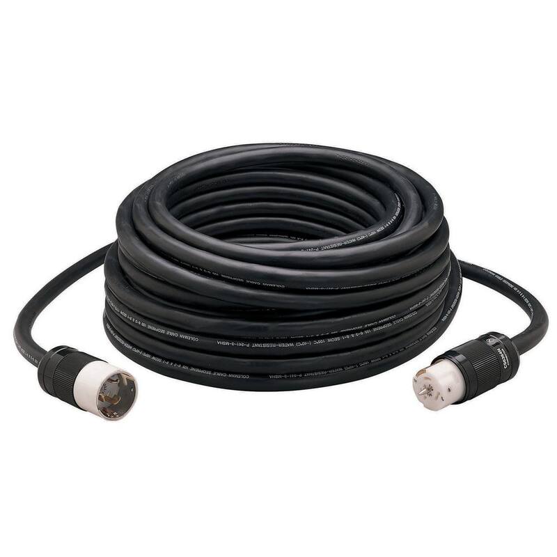 Southwire 50 ft. 6/3 and 8/1 SEOW 50-Amp (California Standard) Power Distribution Heavy-Duty Twist-Lock Generator Extension Cord - 19380008