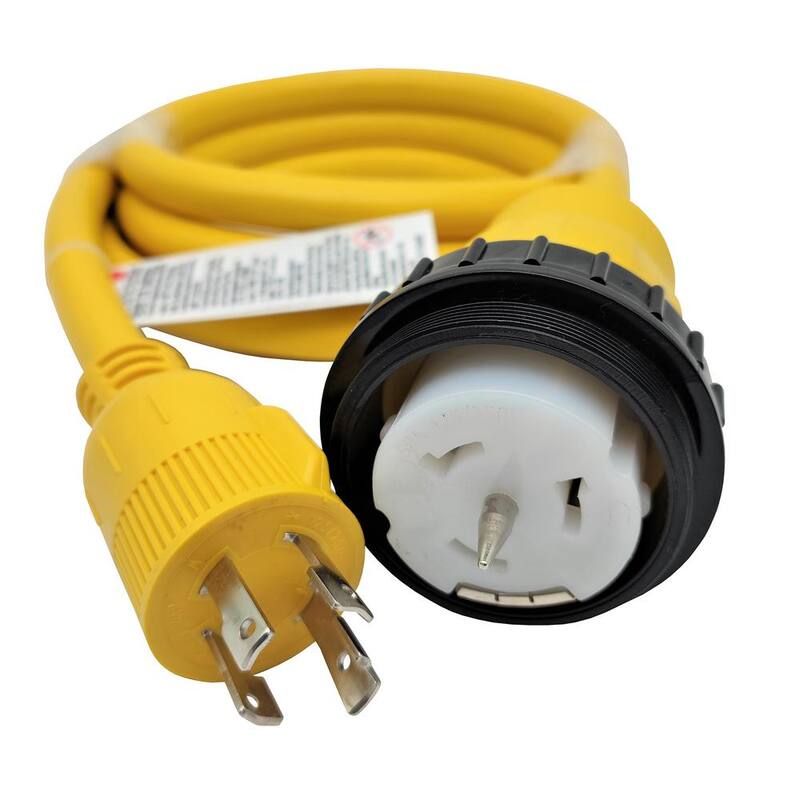 parkworld 10 ft. Generator 30 AMP 125/250-Volt 4-Prong Locking Plug L14-30P to 50 AMP 125/250-Volt SS2-50R(CS6364) Adapter Cord - 62176A