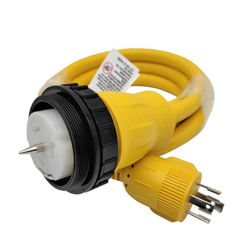parkworld 10 ft. Generator 30 AMP 125/250-Volt 4-Prong Locking Plug L14-30P to 50 AMP 125/250-Volt SS2-50R(CS6364) Adapter Cord - 62176A