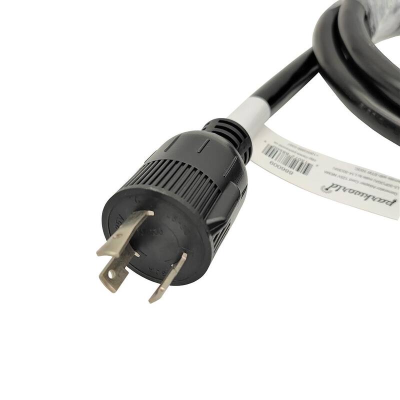 parkworld 8 ft. 125-Volt 30 Amp 3-Prong Locking NEMA L5-30P Plug to 4-Prong L14-30R Generator Adapter Cord (2 Hots Bridged) - 886009A