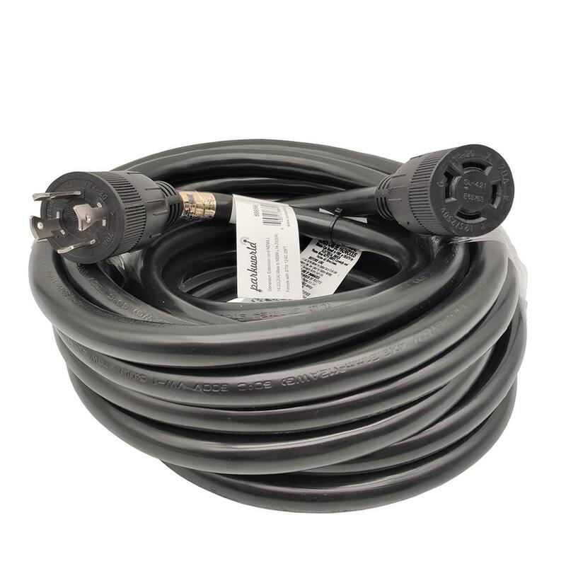 parkworld 25 ft. STOW 12/4 20 Amp 125/250-Volt Generator Twist Lock NEMA L14-20 Extension Cord - 886566