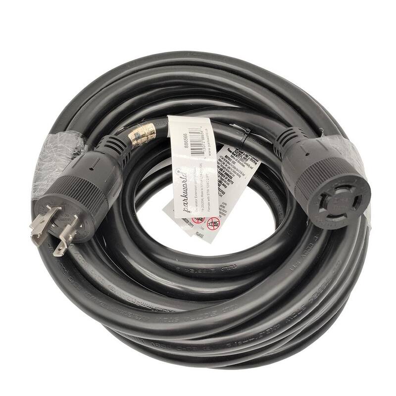 parkworld 25 ft. STOW 12/4 20 Amp 125/250-Volt Generator Twist Lock NEMA L14-20 Extension Cord - 886566