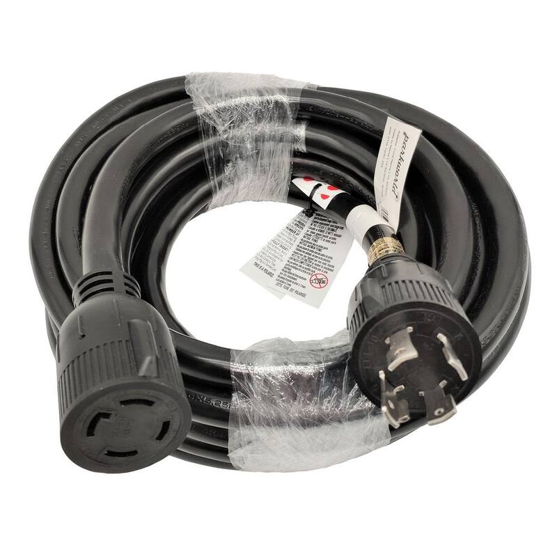 parkworld 25 ft. 10/4 125-Volt/250-Volt 30 Amp 4-Prong NEMA L14-30 Generator Power Extension Cord (NEMA L14-30P to L14-30R) - 692286
