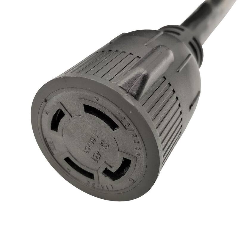 parkworld 25 ft. 10/4 125-Volt/250-Volt 30 Amp 4-Prong NEMA L14-30 Generator Power Extension Cord (NEMA L14-30P to L14-30R) - 692286