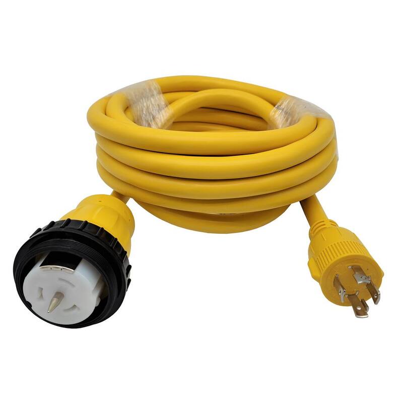 parkworld 20 ft. Generator 30 AMP 125/250-Volt 4-Prong Locking Plug L14-30P to 50 AMP 125/250-Volt SS2-50R(CS6364) Adapter Cord - 62176B