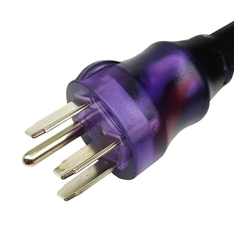 parkworld 10 ft. STW 6/3+8/1 RV/Marine 50 Amp 125/250-Volt NEMA 14-50P Straight Plug to Twist Lock SS2-50R Generator Power Cord - 63296