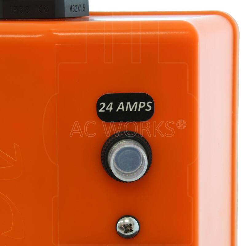 AC WORKS 10 ft. NEMA 14-50 50 Amp RV/Generator Plug to PDU Outlet Box (GFCI and Breakers) - S1450PDU-010