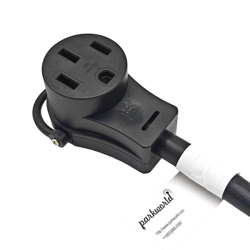 parkworld 1 ft. 10/4 30 Amp 125/250V Twist Lock L14-30R Female to 14-50R Female RV/EV/Generator Cord (L14-30R to 14-50R), Black - 79193